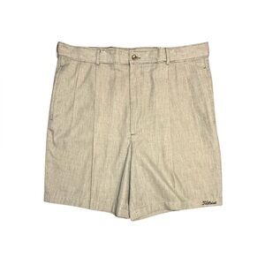 Corbin Golf Titleist Men's Tan/Brown Cotton Check Flat Front Shorts Size 36